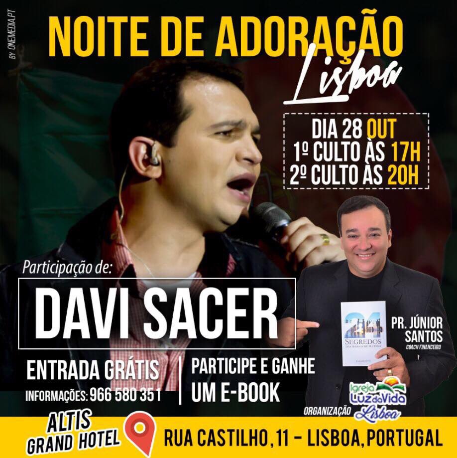 DAVI SACER e PASTOR JÚNIOR SANTOS em LISBOA - PORTUGAL! 🇵🇹 na noite da RESTITUIÇÃO!