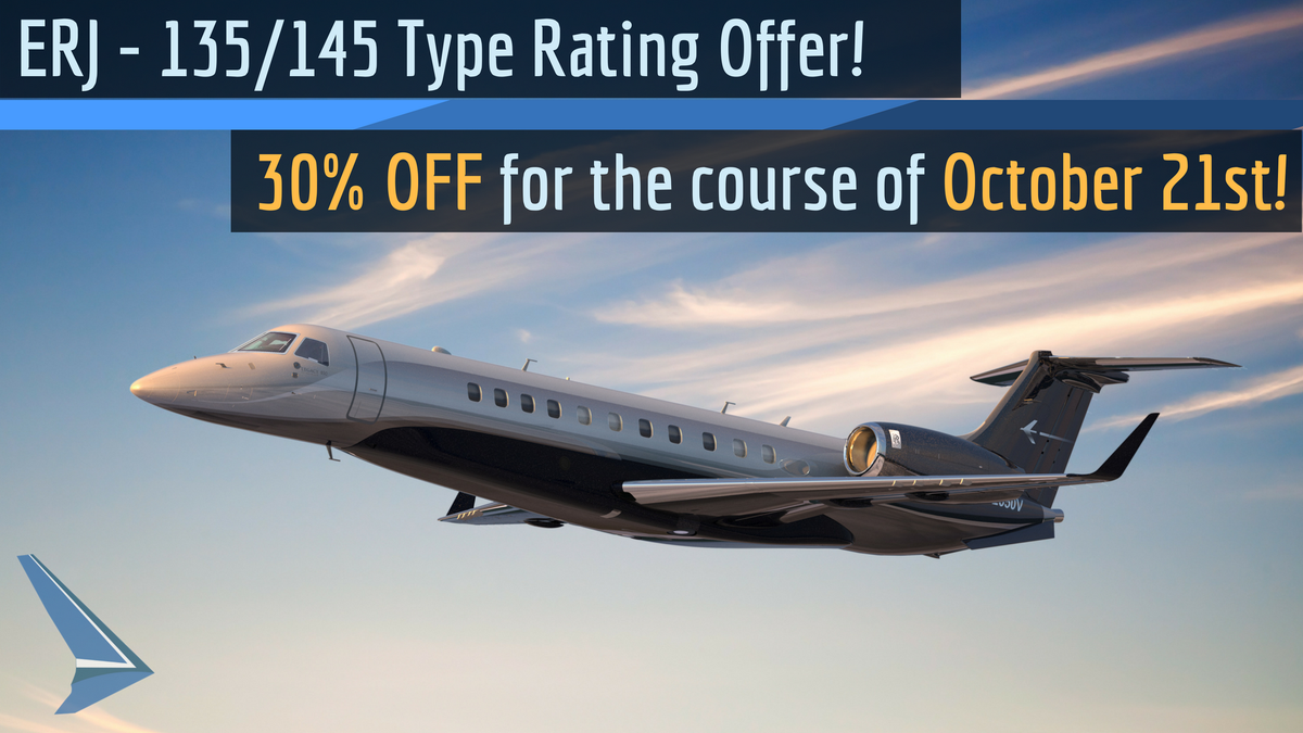 Special Offer for ERJ - 135/145 Initial Type Rating. 30% Off! Contact us at fsct.eu or sales@fstc.eu  #typerating #erj145
