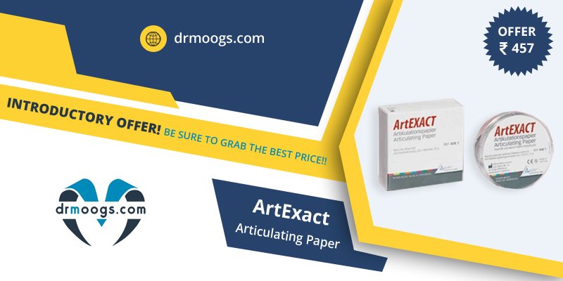 DrMoogs's tweet photo. INTRODUCTORY OFFER!
Buy ArtEXACT Articulating Paper from Becht at an offer price of 457/- 
Shop Now https://t.co/HTwCYRhkMU
#dental #DrMoogs https://t.co/YRR5IyKQSL