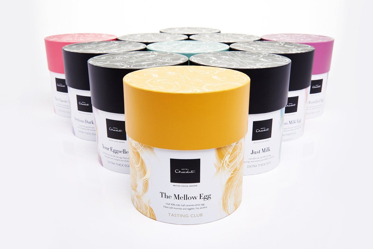 MonroLtd's tweet photo. #WorldEggDay #howdoyoulikeyours? We like ours the #MonroWay .#chocolate #eggs @HotelChocolat #foodpackaging #retail https://t.co/UfBdST4ps3