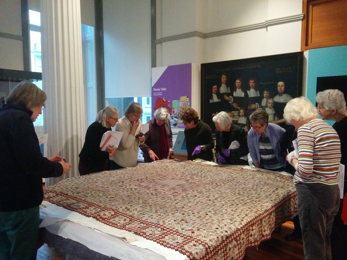 CarolineSalford's tweet photo. Lovely to welcome British Quilt Study group @HarrisPreston today. Here's few snaps - #textiles #quilts #patchwork #coverlets https://t.co/aNWpoWjJbR
