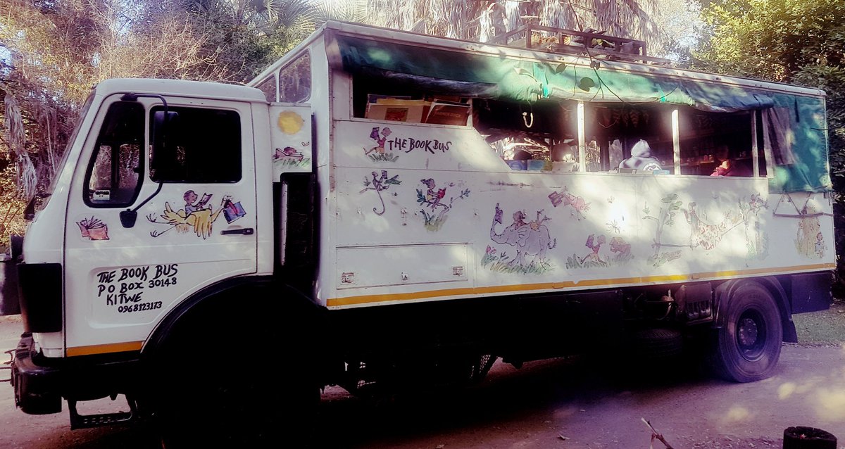 thebookbus's tweet photo. Mobile #library, BookBus Charlie,  travels over 10,000 miles every yr sharing books with children in remote areas #librariesweek #Zambia https://t.co/TlODMKNr8Q