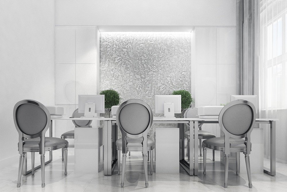 SaltAndWater's tweet photo. This #officedesign evokes the style of a celebrated fashion icon. Its unusual visual identity makes a stunning impression on all visitors. https://t.co/tDARZlxKEL