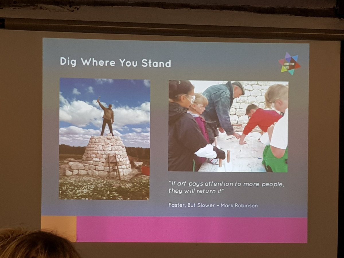 "If art pays attention to more people, they will return to it" Insightfull start to @JunctionArtsUK #dchc