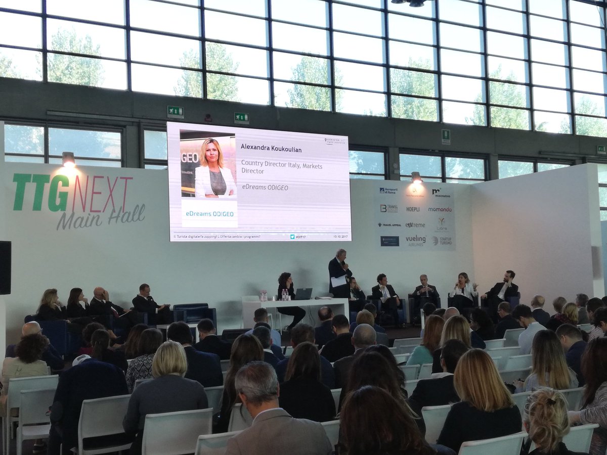PierSorrient's tweet photo. Alexandra Koukoulian di @eDreams_ODIGEO al #TTG2017
Si parla di #TuristaDigitale , #Mobile #BigData  
#OIT17 https://t.co/pCYu8IY0mt