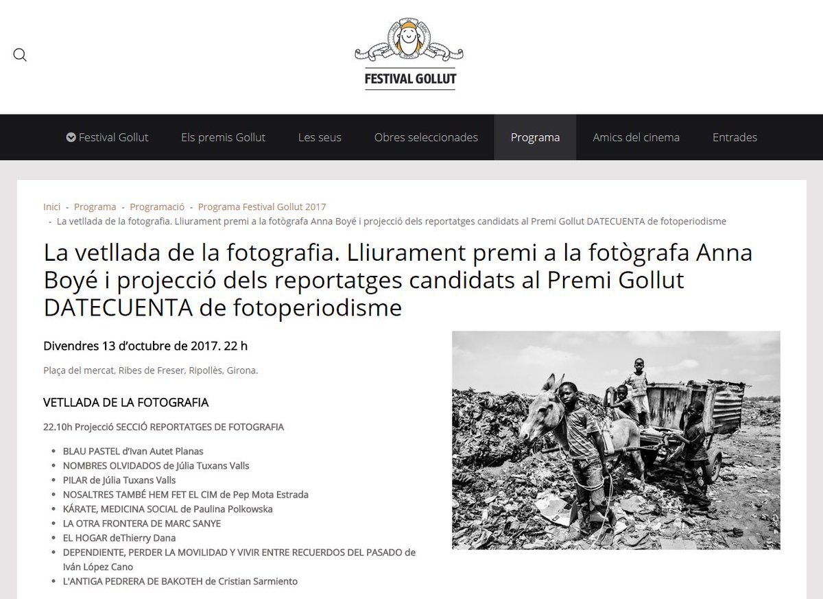 IEFC_fotografia's tweet photo. Júlia Tuxans i Thierry Dana han estat seleccionats a Festival Gollut i avui a les 22h projecten els seus reportatges
https://t.co/0SUBGLAhQv https://t.co/udvRLcwOEX