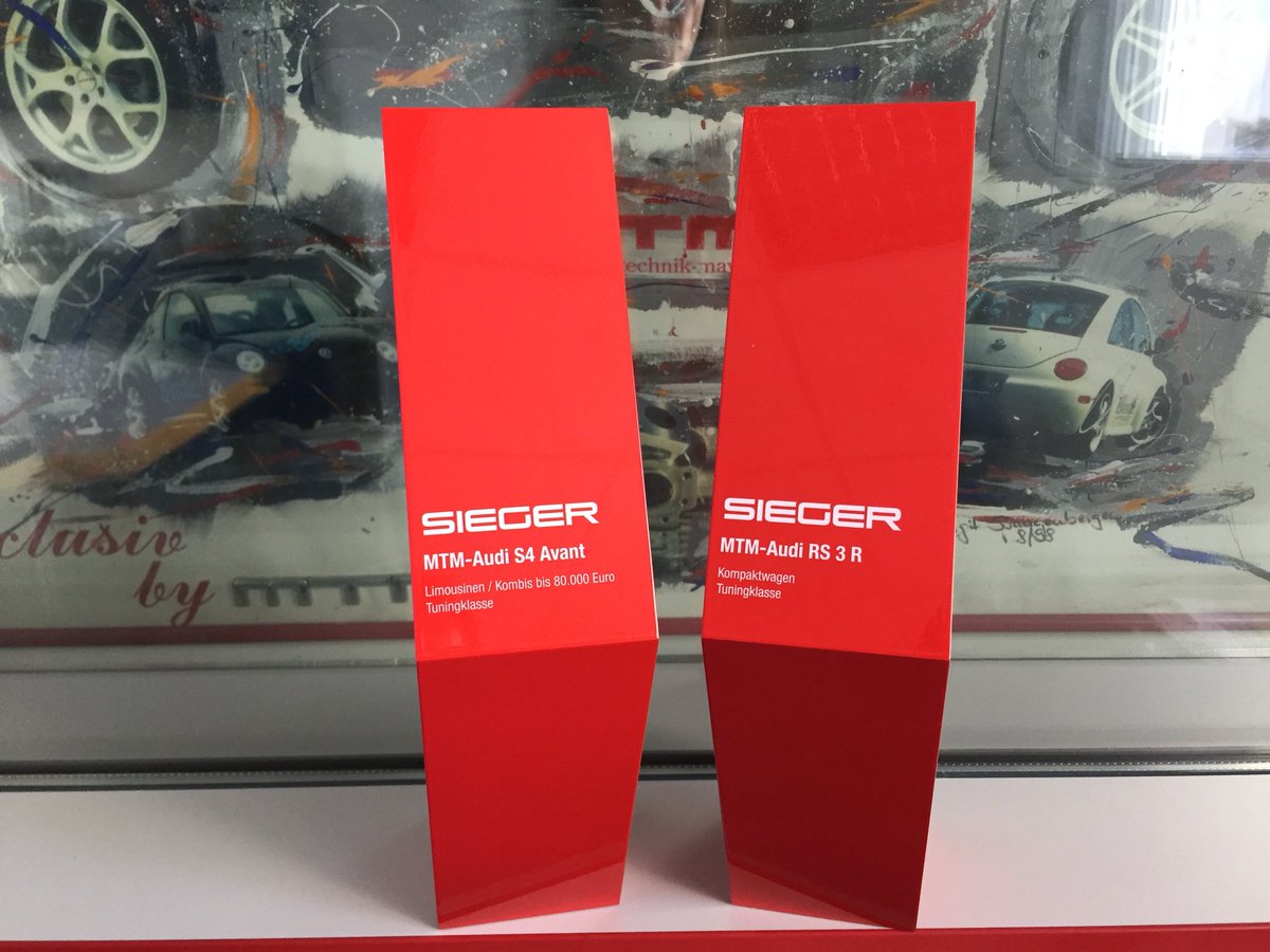 MTMOnline's tweet photo. MTM is thankful for two 1st places with MTM RS3 R & Audi S4 B9 Avant #mtmcars #mtmtuning #sportautoaward2017
picture by r-photography https://t.co/ShfXQR5opA
