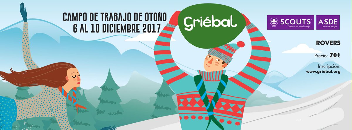 #CampoTrabajoOtoño2017 en #Griébal, del 6 al 10 de Diciembre, para ROVERS de toda España, a que estas esperando ¡¡¡¡