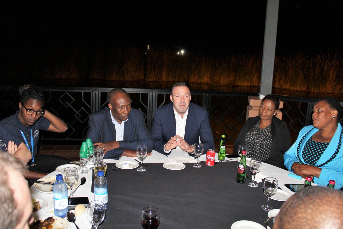 AU_ETTIM's tweet photo. Amb. Muchanga was among VIP guests at #AMS17 Cultural dinner welcoming the Official delegation. An opportunity for networking & discussions. https://t.co/matGCONVed