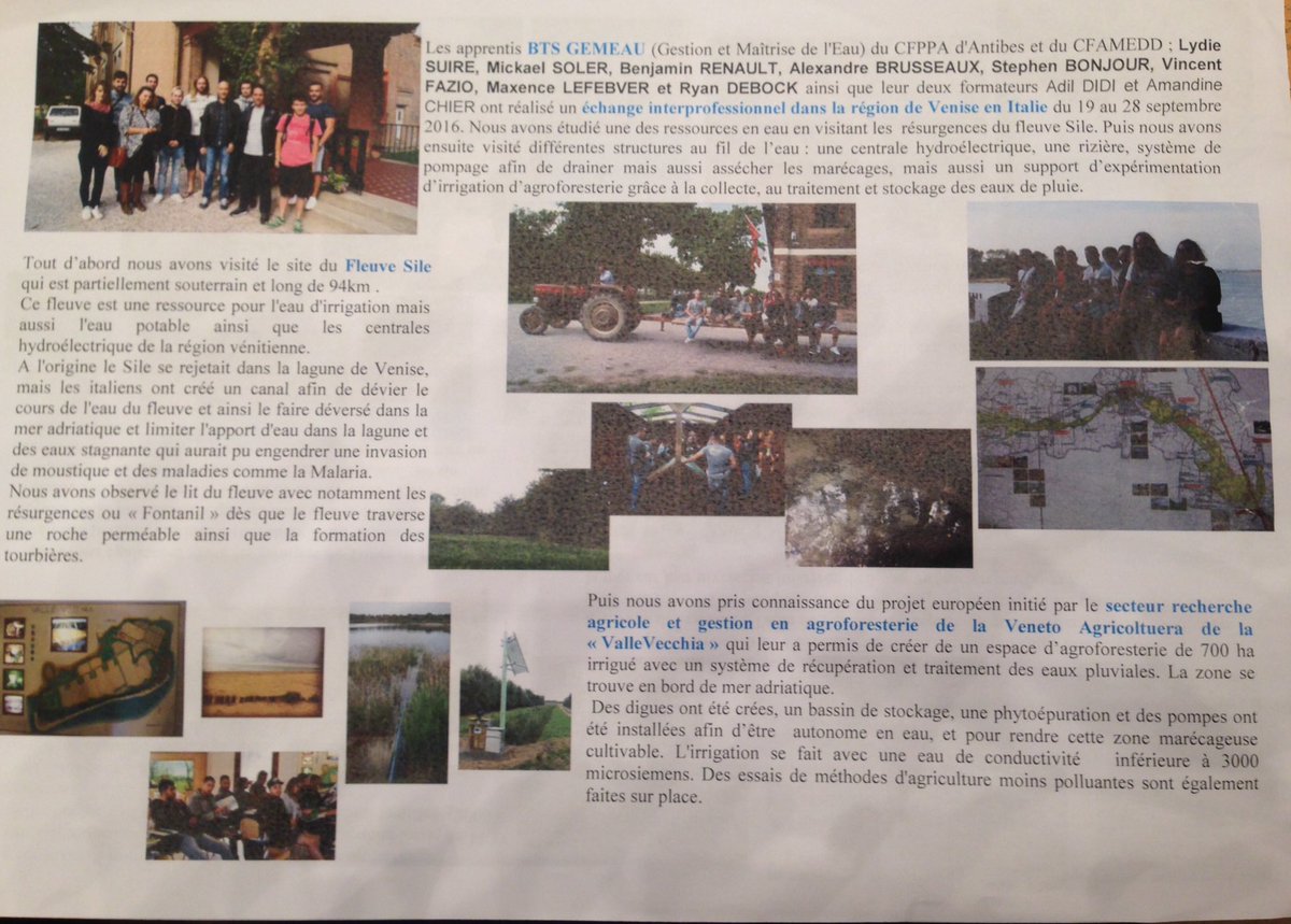 BTSGEMEAUAntibe's tweet photo. #MEA #Vénétie #ERASMUSDAYS #CFPPAantibes #CFAMEDD #régionPACA https://t.co/SixlE1E2Iz
