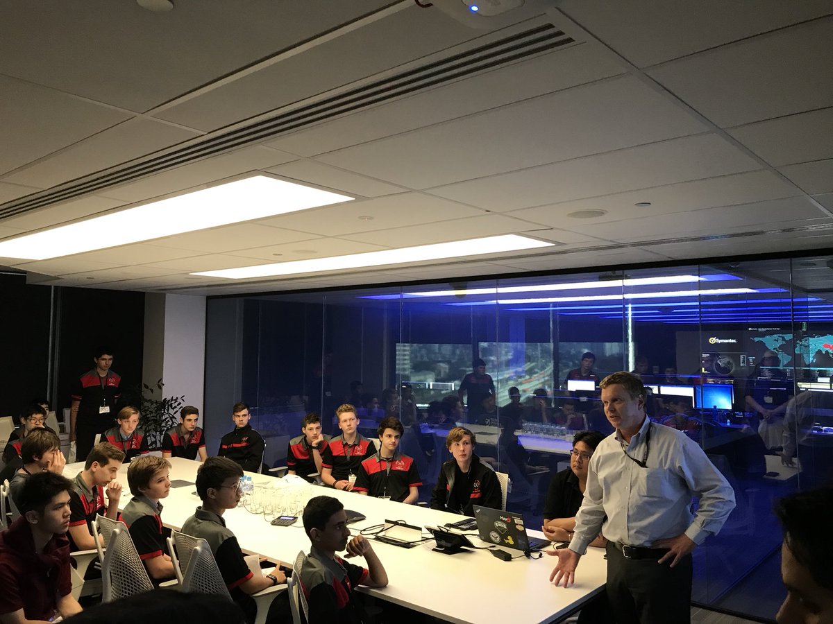 jdeuria's tweet photo. Wrapping up the most exhausting and rewarding week of the year with the visit of 35 members of the #DropBears Youth Robotics to our Security Operations Centre in Sydney! #SymantecLife @SymantecANZ https://t.co/BUPnpHol8v