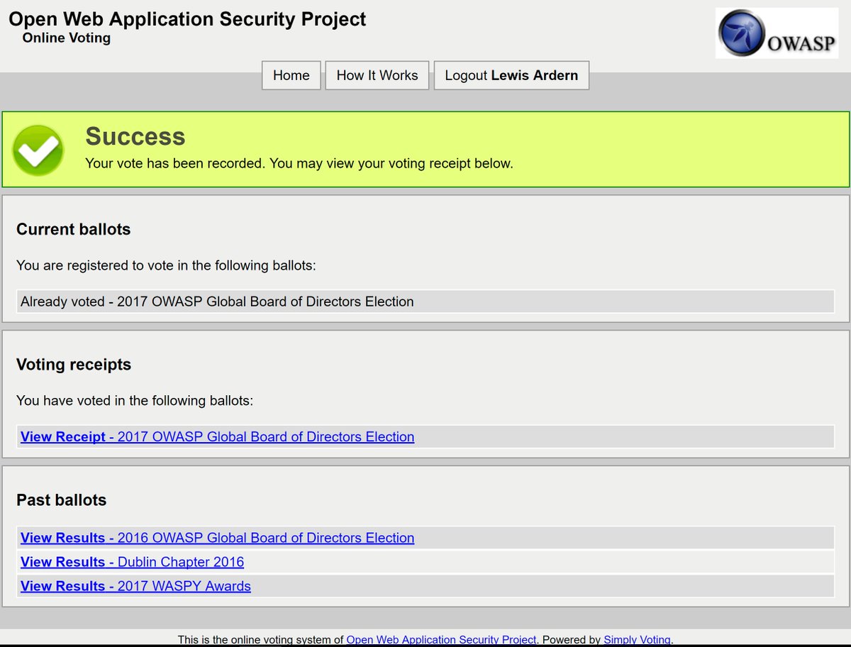 LewisArdern's tweet image. It's time to cast your vote on who you want to be on the @OWASP Board of Director's.