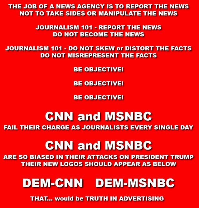 DIZEMAN's tweet photo. @JoeNBC @Morning_Joe @JayCaruso NO! When you refuse to cover news without bias, without an agenda, then you are no longer JOURNALISTS. You are no longer MEDIA. https://t.co/UFyVS2U3Zz