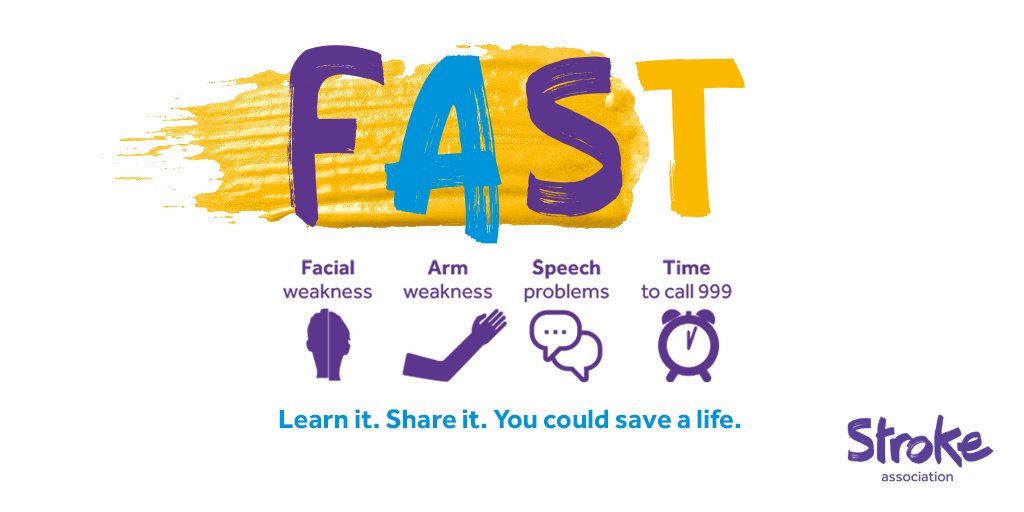 strokeassocni's tweet photo. FAST: The quicker the person arrives at a stroke unit, the quicker they will receive appropriate treatment. https://t.co/nEahWcrERe https://t.co/H38vs9ZKNW