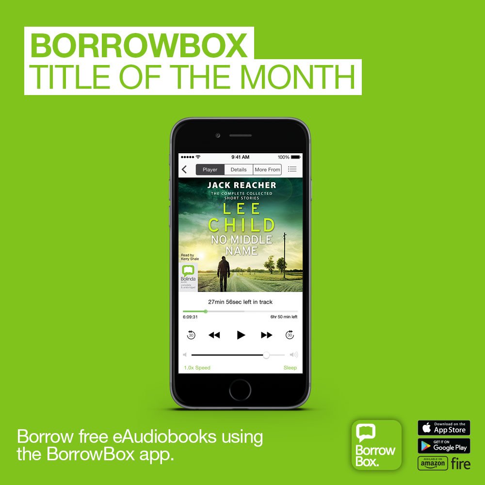 TippLib's tweet photo. No Middle Name by Lee Child brings together all of Lee Child’s shorter fiction. #eAudiobookoftheMonth #BorrowBox https://t.co/NE363Re2wc https://t.co/nC7xfYZ5Qp