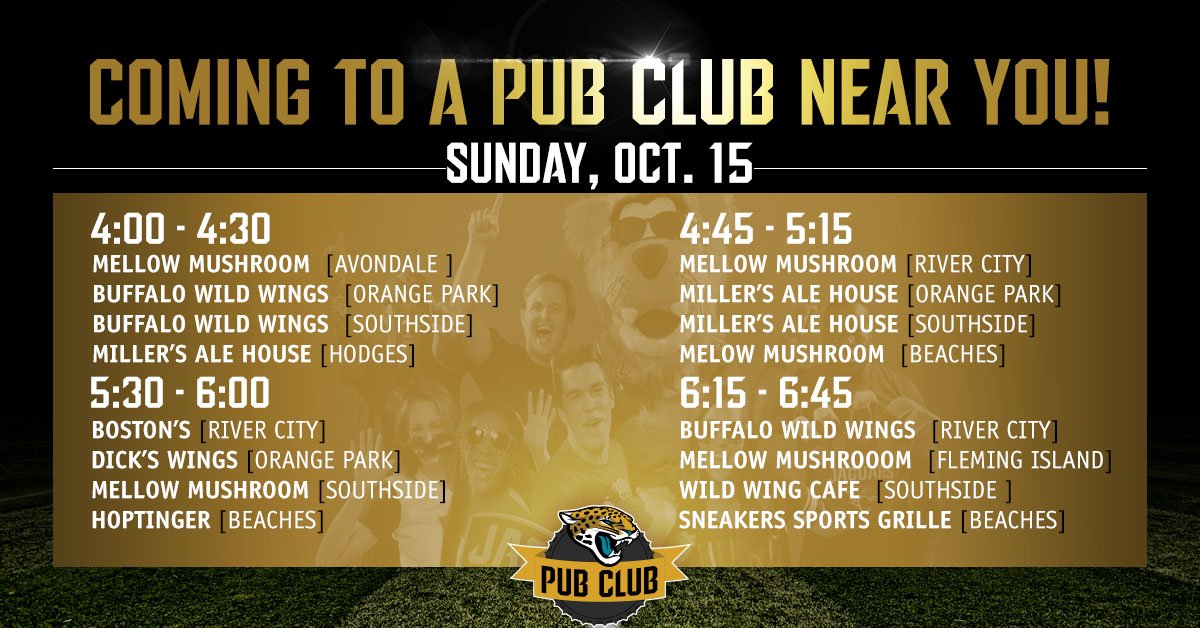 Can't make it to the 'Bank tomorrow? Join the Jax Pack at one of the many locations around town. https://t.co/bQmb0i5zTH