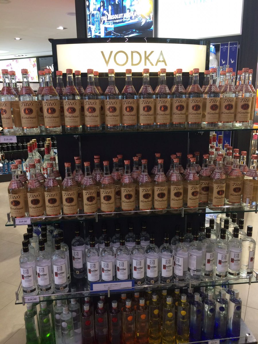 Tito S International On Twitter An Awesome Vodka Display Dfa Atlanta Duty Free Americancraftvodka