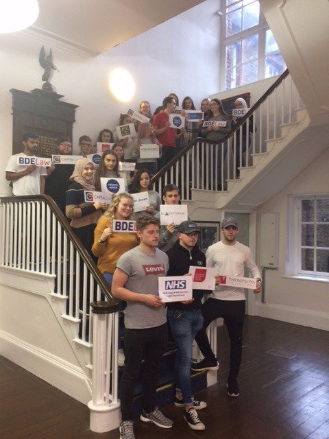 USWPlacements's tweet photo. 2nd year @USWlaf students are very happy with their #USWplacement companies! A big #USWthanksU to the host firms! #loveMyLawPlacement https://t.co/ZZ5NbIffYn