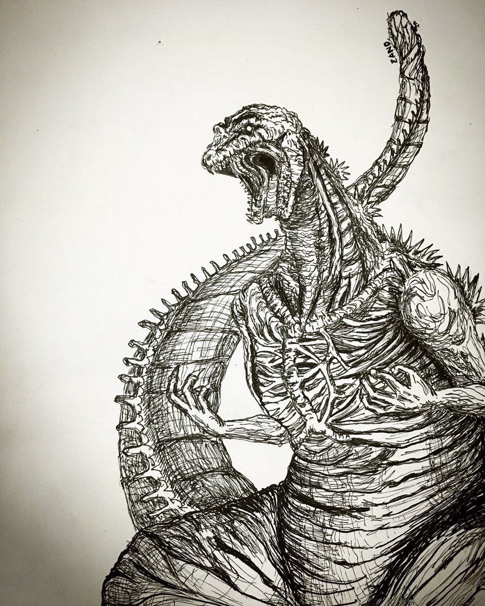 How To Draw Godzilla vs Shin Godzilla  Step By Step  Monsterverse   YouTube