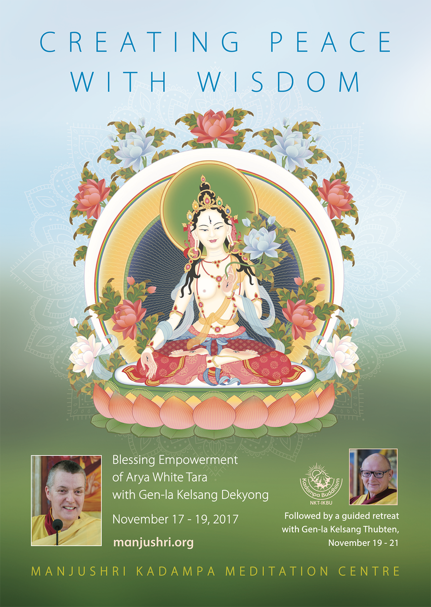 Manjushri_KMC's tweet photo. 17-19 November: Creating Peace with Wisdom: Arya White Tara Empowerment with Gen-la Dekyong https://t.co/U5rdIFWSsf #Buddhism #NotJustLakes https://t.co/eLEi6RwVHs