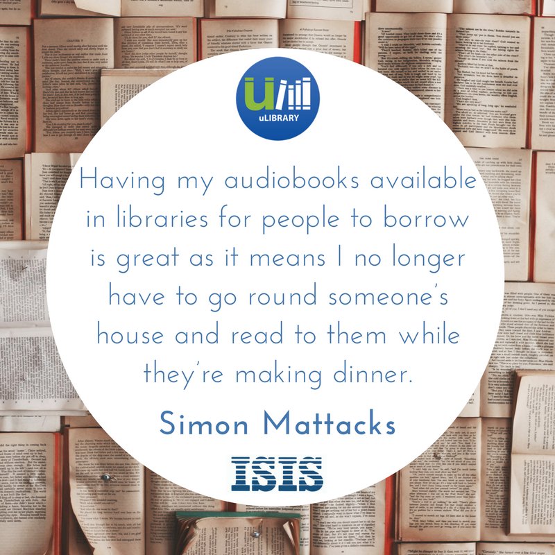 uLibraryDigital's tweet photo. Finish your Friday with a laugh! We love this quote from Simon Mattacks about why he #loveslibraries @librariesweek https://t.co/TM21QVfQBg