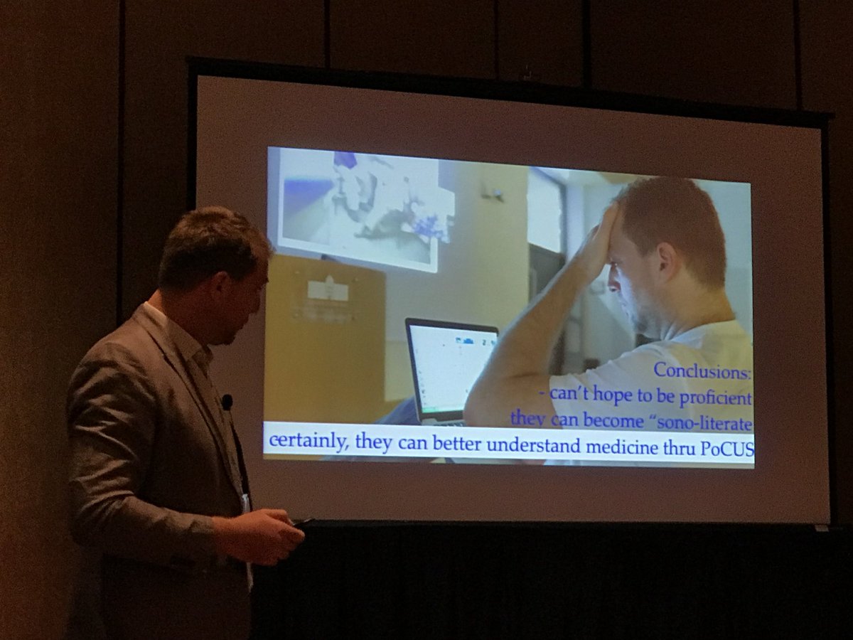 VirtueOfNothing's tweet photo. A fun talk by @gregorprosen on how to guerilla-integrate POCUS education into undergraduate medical education and more ... #WCUME17 https://t.co/pIjiPO5S1K