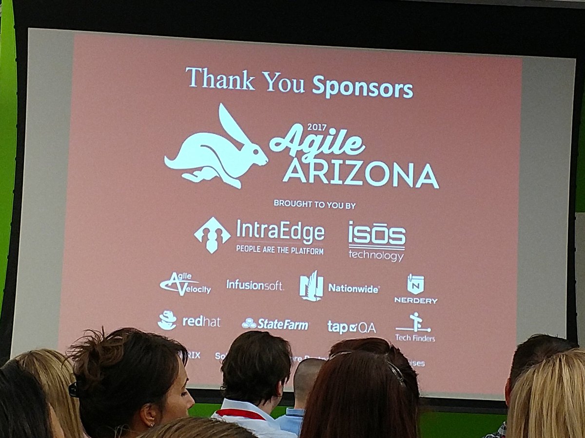 drigin's tweet image. Thank you #AgileAz sponsors!! #IntraEdge #AgileNinjas
