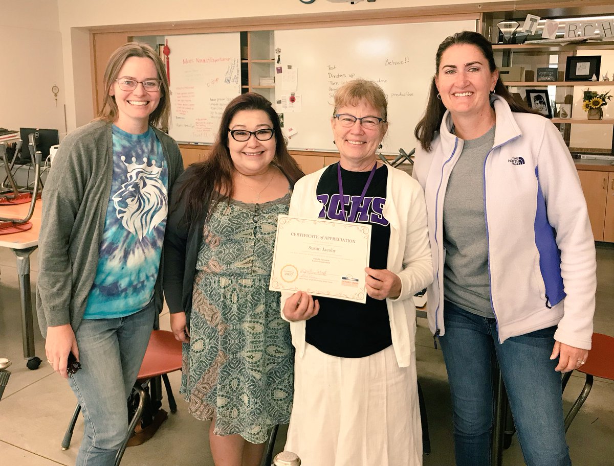 OneTeachersView's tweet photo. Recognizing excellence in the English Department. Congratulations, Susan. @OUHSD @rchs_monarchs https://t.co/AmDh45yW5G