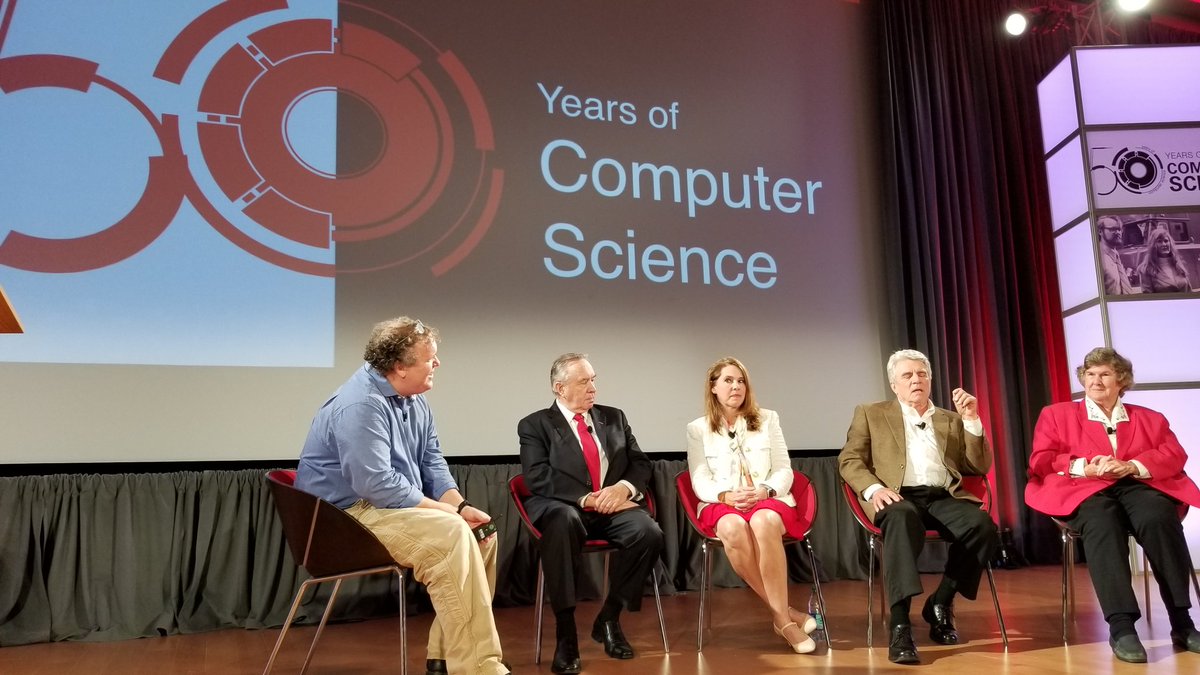 ncstatecs's tweet photo. Marshall Brain leading a faculty panel. #CSC50 https://t.co/o2sMYgF3Mv