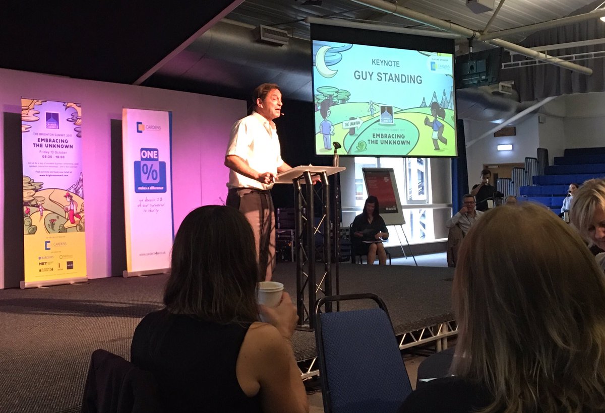 Funny_Matters's tweet photo. Guy Standing on the need for a #basicincome at #BrightonSummit- inspiring, compelling &amp; emotional. Amazing!..You'd have loved it, @Andbwell https://t.co/OQxcbpIXdi