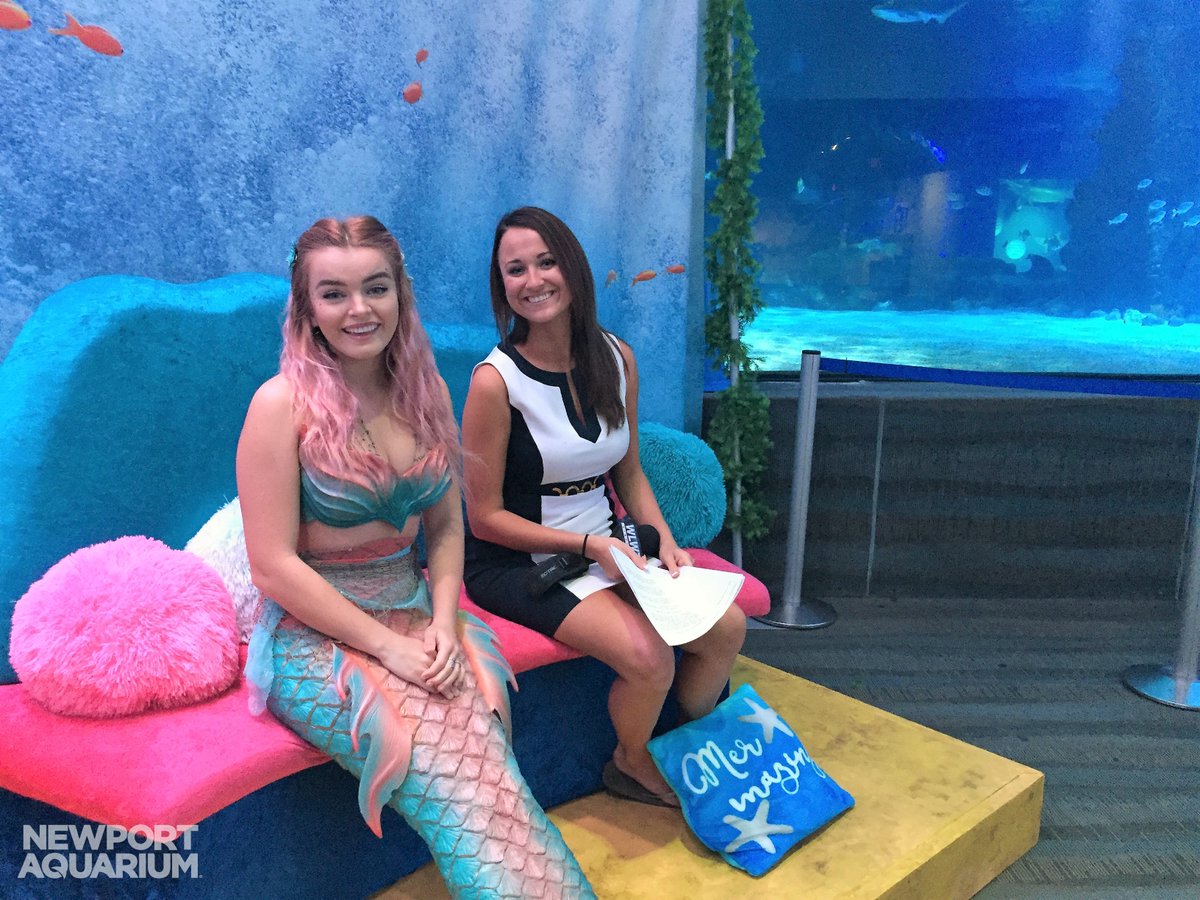 NewportAquarium's tweet photo. #Mermaid #Nixie shared important #OceanConservation messages with @Vanessa_WLWT β»π§Watch @WLWT tomorrow morning. #SaveTheMermaidsChallenge https://t.co/xQXl0bB5MG