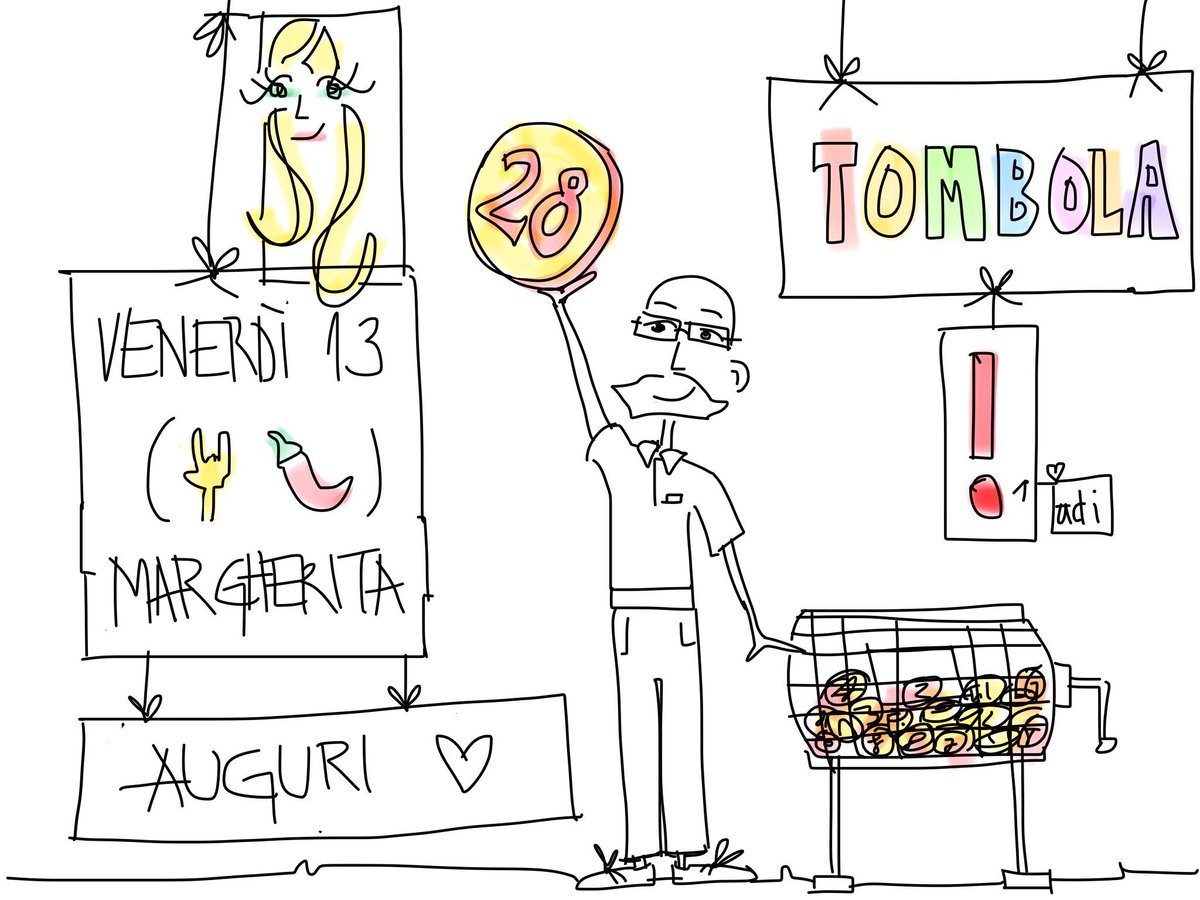 AdelaideCorbe's tweet photo. 2️⃣8️⃣‼️ tombola! tanti auguri Margherita #disegnadi #disegnididito @mbrindisi https://t.co/I75mZ2wV38