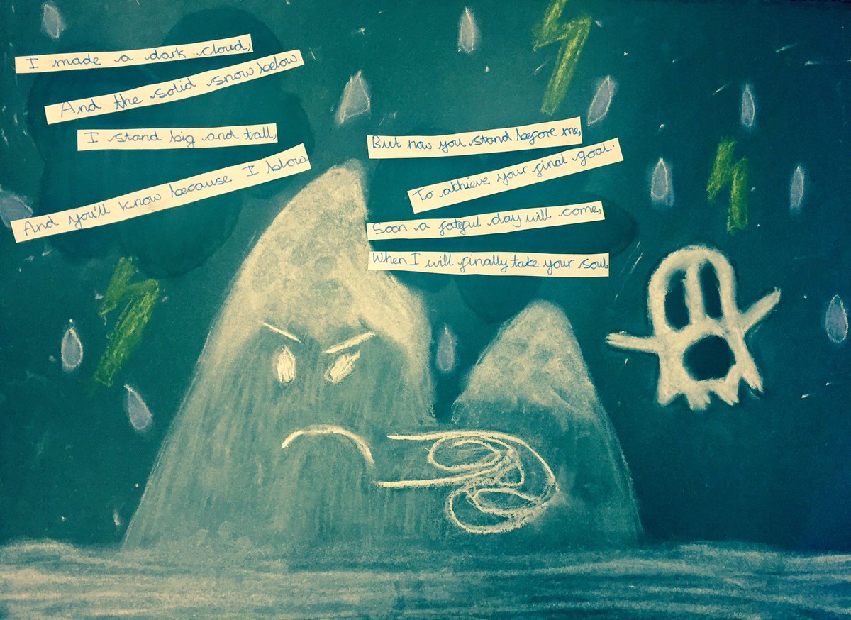 MissBrownYork83's tweet photo. #Y6 chose their favourite 2 stanzas from the #DreadfulMenace to write up. 😱 @robwilkprimary @LiteracyShed Inspired by @MrsELangan #Creative https://t.co/3gDjTUvnzM
