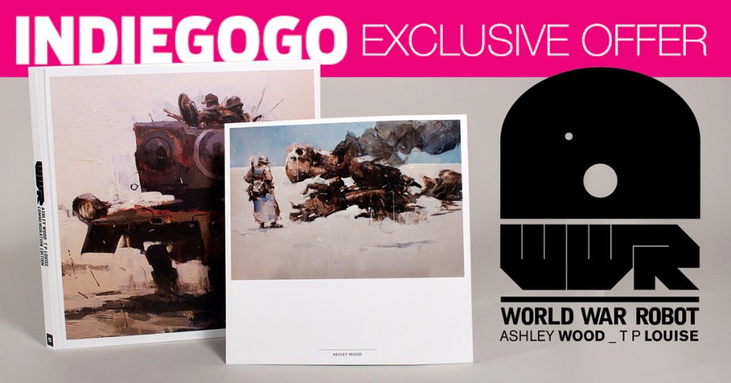 The World War Robot HC @indiegogo campaign now live! Original art by @RealAshleyWood, pins, & more! Check it out: bit.ly/2xScCSJ