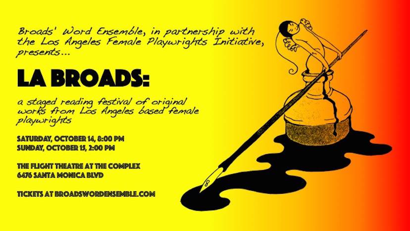 #LAbroads
8 scripts
20 roles: 14 female, 6 male
8 female writers
8 female directors
Production team 100% female
broadswordensemble.com/shows/la-broad…