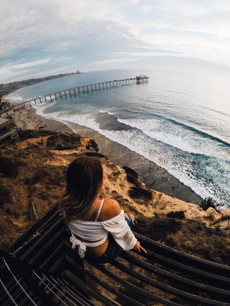 GoPro's tweet photo. Photo of the Day: The #ocean has a way to wash the stress away. Shot by #GoProFamily member @johnonelio above the cliffs of #SanDiego. https://t.co/OCd4Uk9jwZ