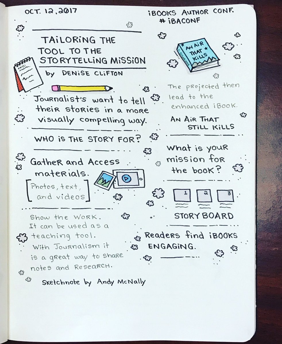 Storytelling, Tailoring the Tool to the Mission -  Sketchnotes from the iBooks Author Conf #ibaconf #sketchnotes #ibooks <a href="/iBAConference/">iBooks Author Conf </a>
