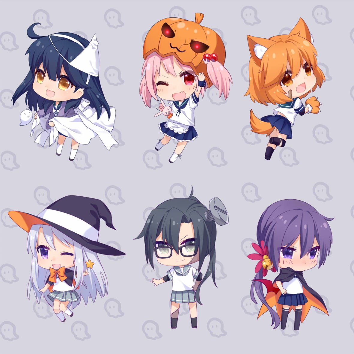 艦これ「ハロウィン
#艦これ 」|poppyのイラスト