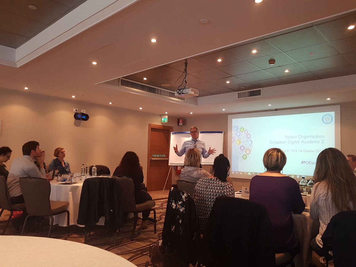 rarecare's tweet photo. Patient groups from Europe gather in Milan today to learn how digital can enhance their work. Thanks @3MonkeysZeno @Novartis #POEuroDig https://t.co/KoG2TmwUyR