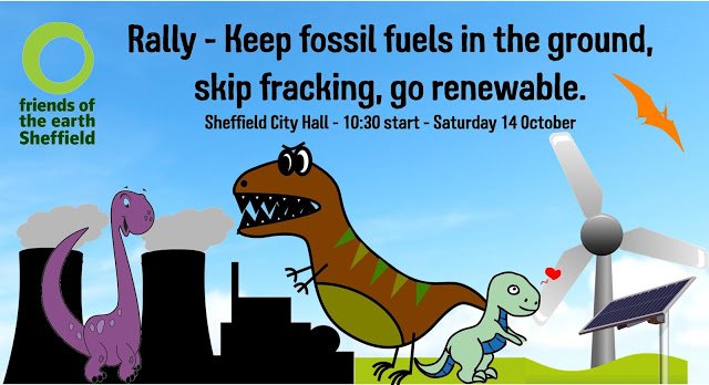 .@SCCRAG Rally Oct 14th #Sheffield - Keep fossil fuels in the ground and go renewable facebook.com/events/4209941… Pls RT