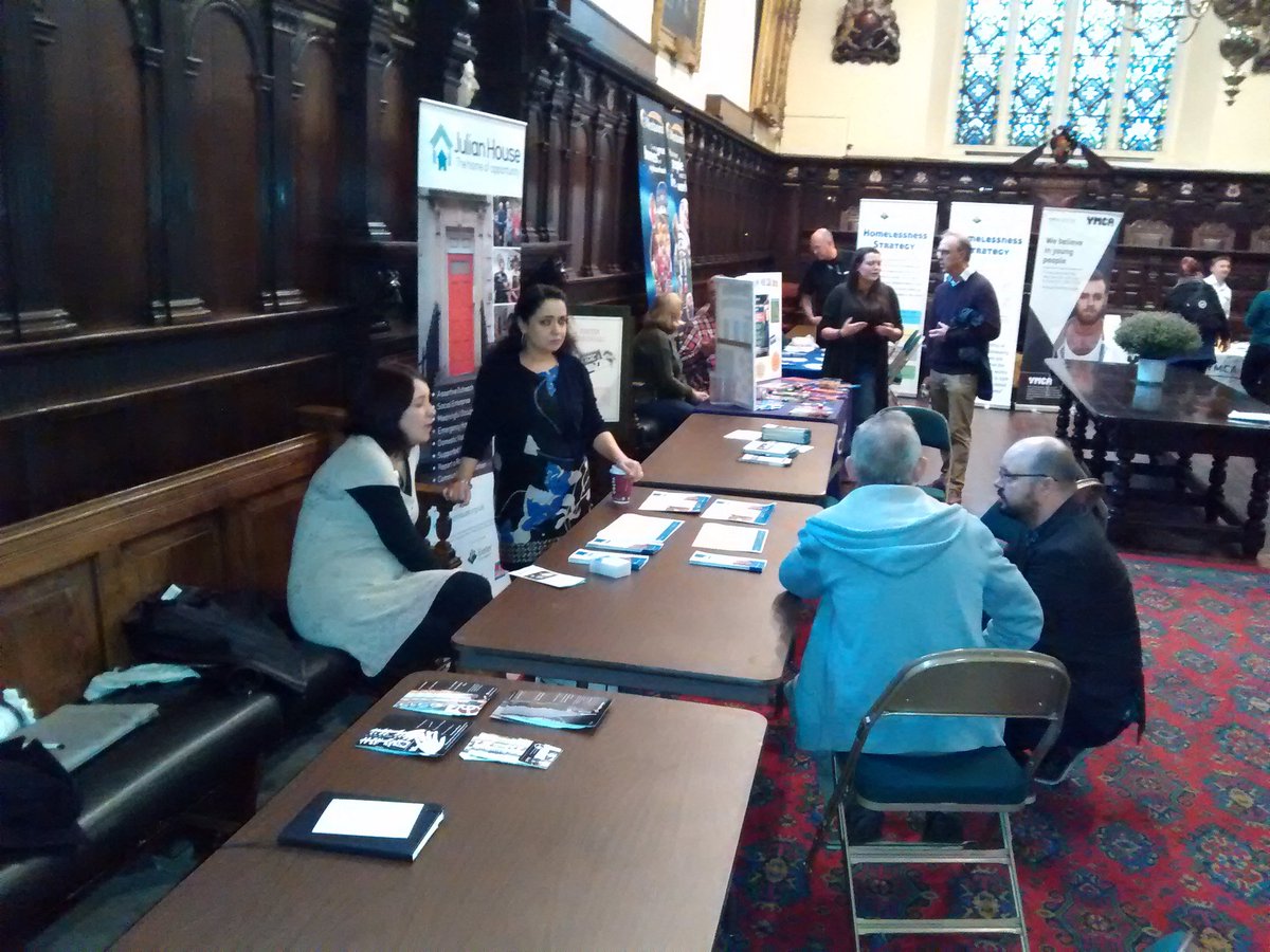 CommunityHA's tweet photo. Great morning at the Guildhall. Come and say hello ! #Exeteignhomeless https://t.co/G4Q5m2bNFG
