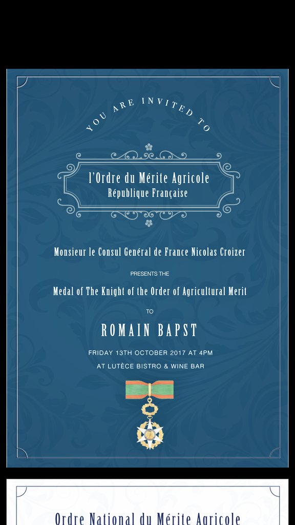 youtu.be/ppVt75xoxkI
Chevalier mérite Agricole Romain Bapst. MP T. Mariani, HE C. Penot, HE C. Lecourtier, Consul N. Crozier, J. Edwards