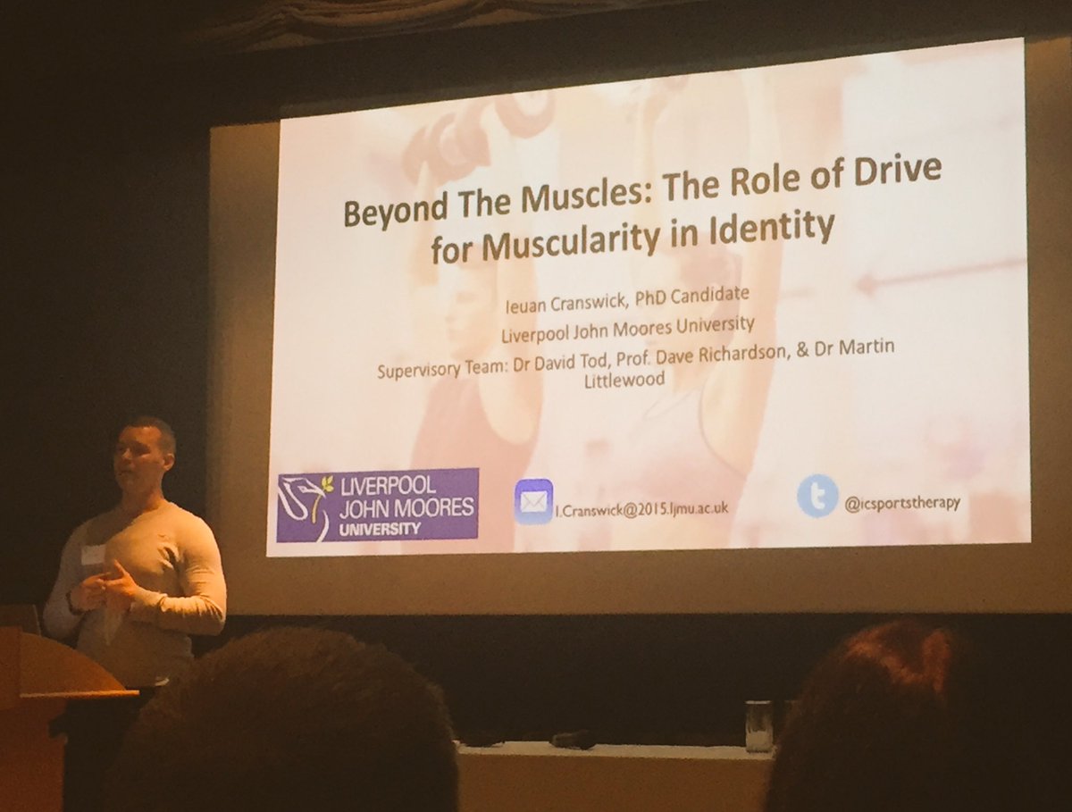 PHI_IMS's tweet photo. PhD research @ICSportsTherapy presents a series of studies exploring the drive for muscularity #IPED17 https://t.co/wMMSEKj3eB