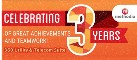 methodiainc's tweet photo. #Happy 3rd #anniversary to our superb #360Utility Suite solution! Thank you all #Methodians for making  our &amp; our customers' #success true! https://t.co/xJVhHT3cLQ