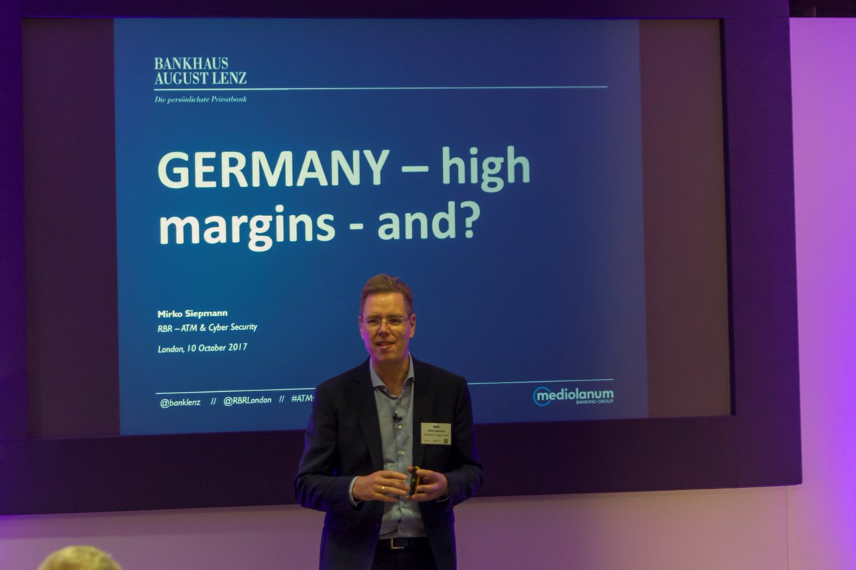 RBRDataServices's tweet photo. Thank you to Mirko Siepmann of @Banklenz for a great presentation at #ATM & #CyberSecurity 2017. See you at #ACS18 in LDN 9-10 Oct. #ATMsec https://t.co/MK7x0zxqGf
