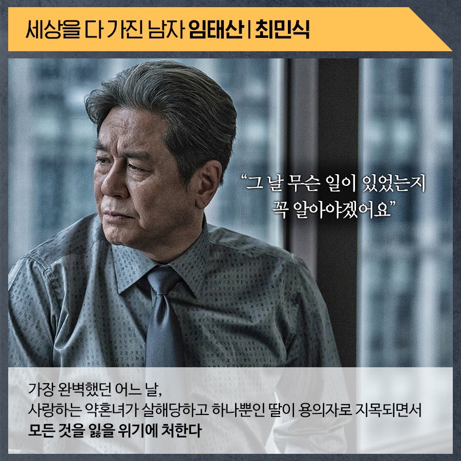 CJENMMOVIE's tweet photo. 사건을 둘러싼 7명의 인물들

완벽 케미 + 드라마틱한 스토리
<침묵> 캐릭터 카드 공개!

 #침묵 #11월대개봉 
#최민식 #박신혜 #류준열 https://t.co/4LdoSrWD5v