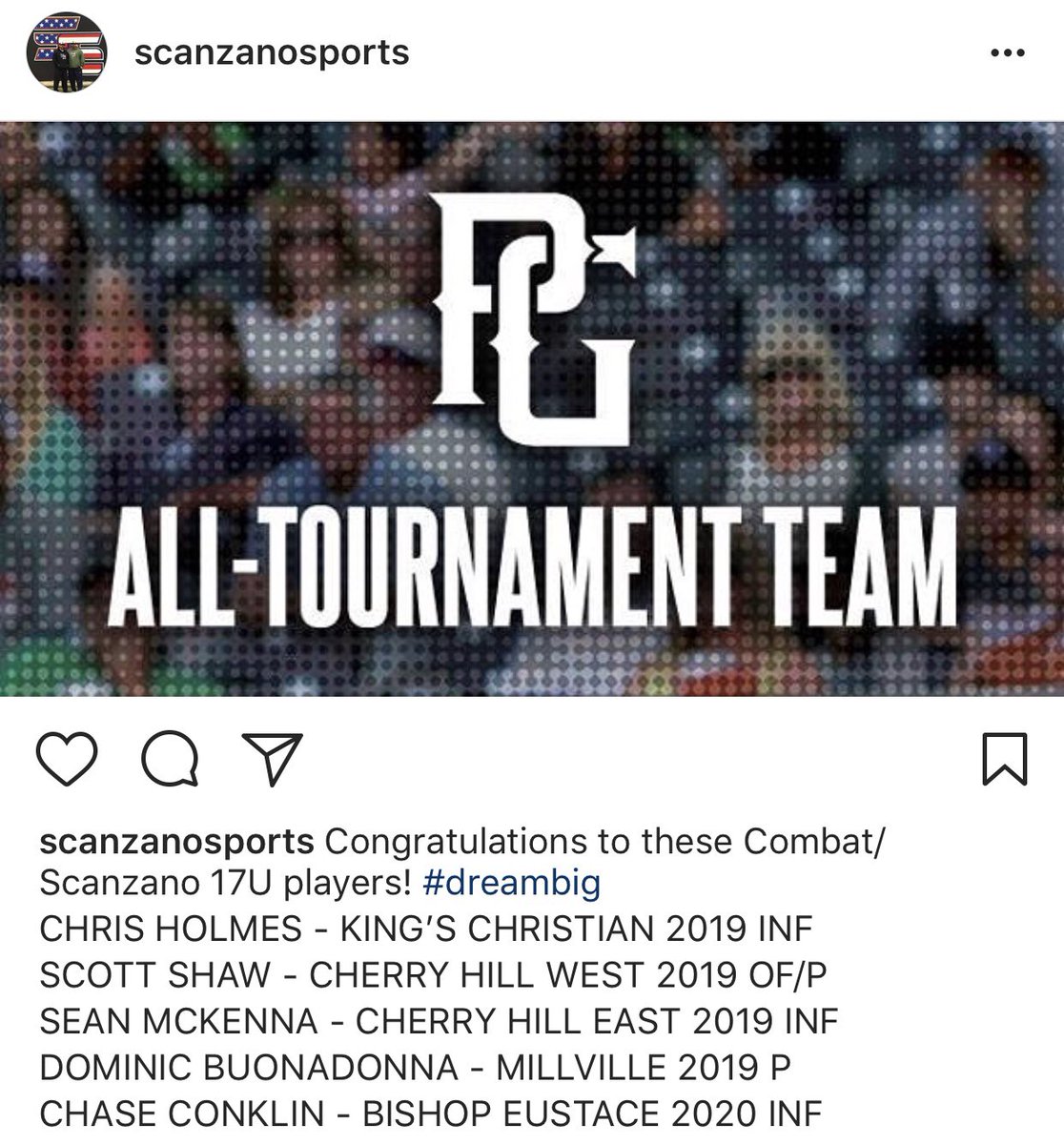 ScanzanoCombat's tweet photo. Congrats! #dreambig #scanzanobaseball #adidasbaseball https://t.co/tfC3Sw7S7z
