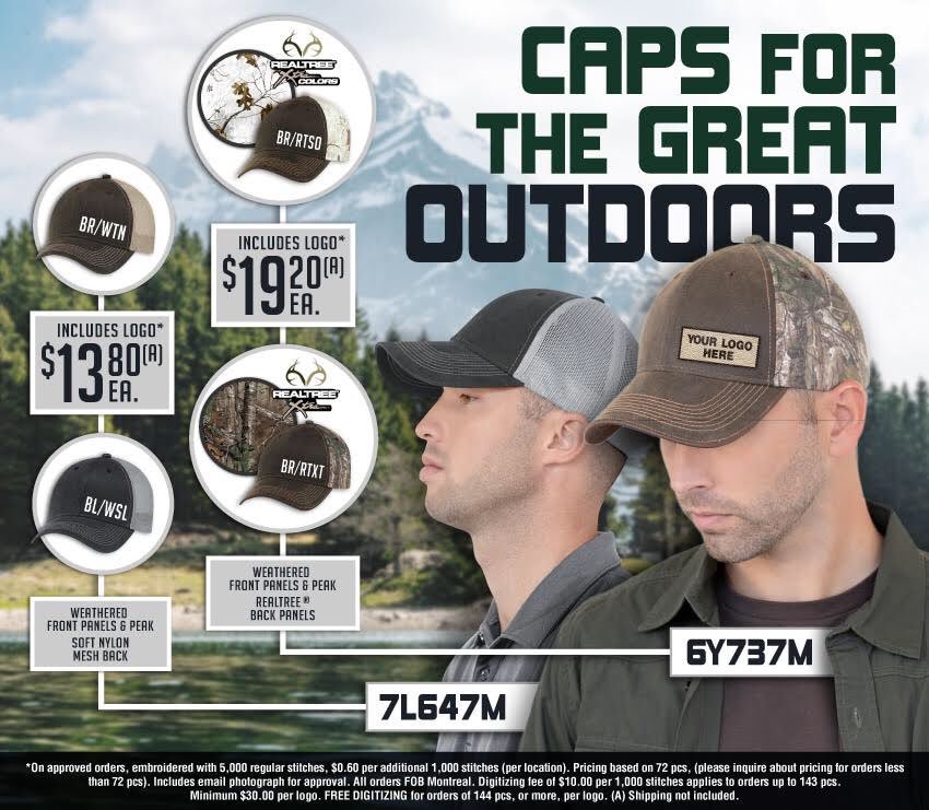 pushpromo's tweet photo. Caps For The Great Outdoors #PushPromo #PutYourLogoOnAnything https://t.co/H8J71fUEWy