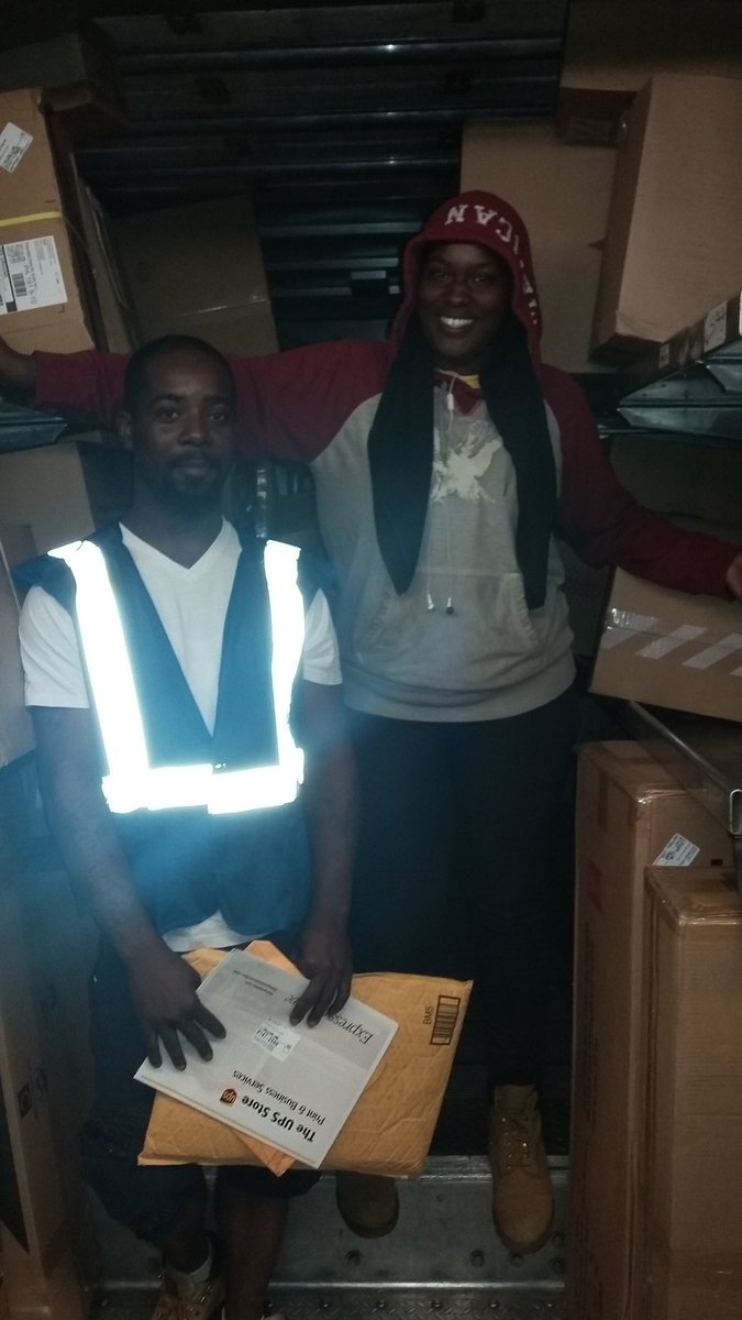 New hire Nathaniel Lee and Akira Whites loading and checking for misloads this morning. Love the teamwork! Keep it up guys!