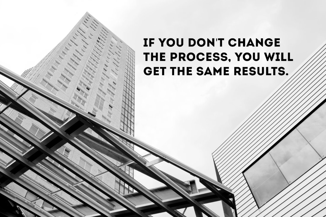 If you don't change the process, you'll get the same results! #leanstartup #cusdev #growthhack
